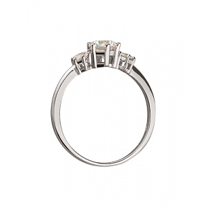 Золотое  кольцо с цирконием куб. (01-200034223) фотография