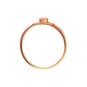 Золотое кольцо с цирконием куб. (01-200250923) фотография