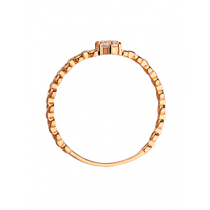 Золотое кольцо с цирконием куб. (01-200276123) фотография