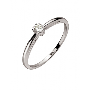 Золота каблучка з діамантом (01-200381523) фотографія