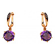 Золотые серьги с аметистами 01-200432923 фотография 1
