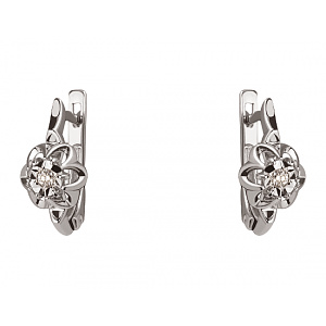 Золотые серьги с бриллиантами (01-200452923) фотография