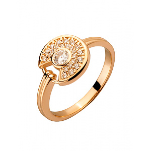 Золота каблучка з цирконієм куб. (01-200552723) фотографія