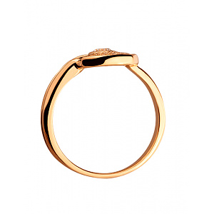 Золота каблучка з цирконієм куб. (01-200552723) фотографія