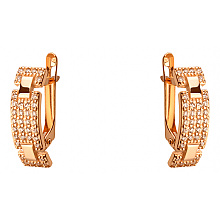 Золоті сережки з цирконієм куб. (01-200566923)