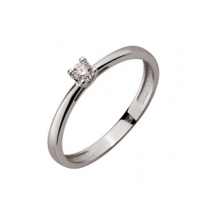 Золотое кольцо с бриллиантом (01-200569623) фотография