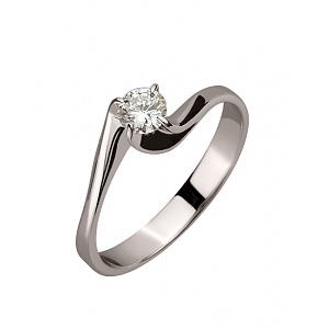 Золота каблучка з діамантом (01-200606423) фотографія