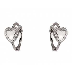 Золоті сережки з фіанітом (цирконієм куб.) (01-200627423) фотографія