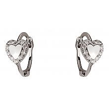 Золоті сережки з фіанітом (цирконієм куб.) (01-200627423)