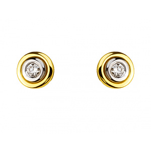 Золоті сережки з діамантами (01-200633423) фотографія