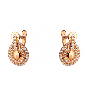 Золоті сережки з фіанітом (цирконієм куб.) (01-200740223) фотографія