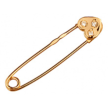 Золота шпилька з фіанітом (цирконієм куб.) (01-200746023)