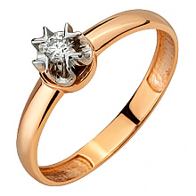 Золота каблучка з діамантом (01-200766223)