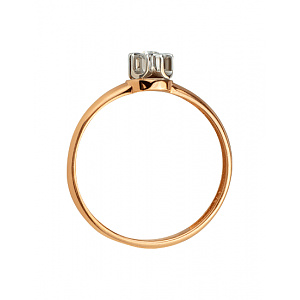 Золота каблучка з діамантом (01-200766223) фотографія