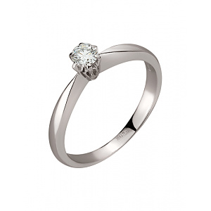 Золотое  кольцо с бриллиантом (01-200788523) фотография