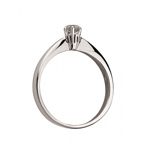 Золотое  кольцо с бриллиантом (01-200788523) фотография