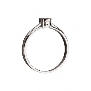 Золота каблучка з діамантами (01-200845123) фотографія