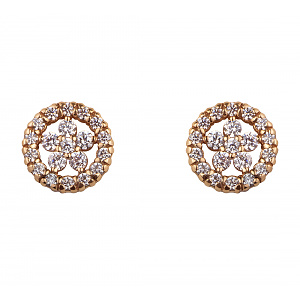 Золотые серьги с фианитами (1б_с-231) фотография