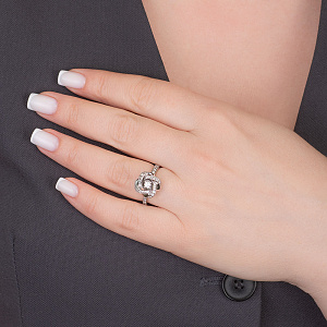 Золотое кольцо с бриллиантами (2б_к-270) фотография