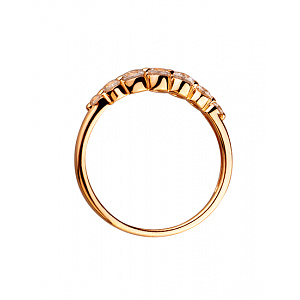 Золотое кольцо с цирконием куб. (01-200191424) фотография