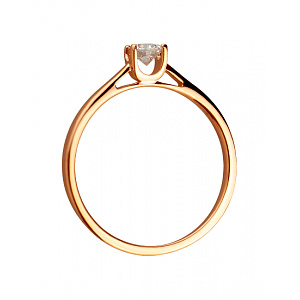 Золотое кольцо с бриллиантом (01-200413824) фотография