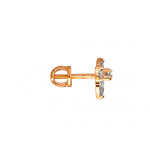 Золоті сережки з цирконієм куб. (01-200413924) фотографія