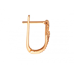 Золотые серьги с цирконием куб. (01-200426924) фотография