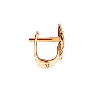 Золоті сережки з цирконієм куб. (01-200468524) фотографія