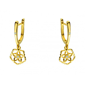 Золотые серьги с бриллиантами (01-200487524) фотография