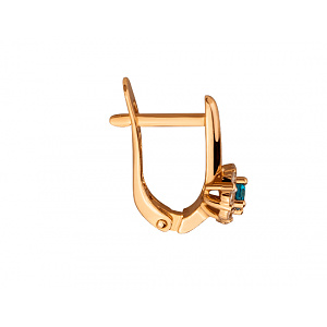 Золоті сережки з цирконієм куб. (01-200575924) фотографія