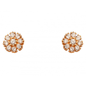 Золоті сережки з фіанітом (цирконієм куб.) (01-200633424) фотографія