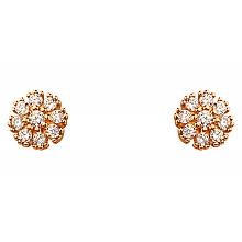 Золоті сережки з фіанітом (цирконієм куб.) (01-200633424)