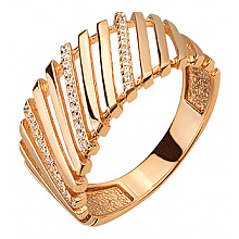 Золотое кольцо с фианитом (цирконием куб.) (01-200761624)