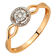 Золотое кольцо с бриллиантами (01-200838324)