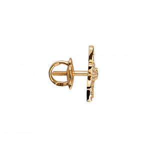 Золотые серьги с фианитами  и  циркониями (1б_с-233) фотография