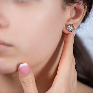 Золотые серьги с бриллиантами (2б_с-062) фотография