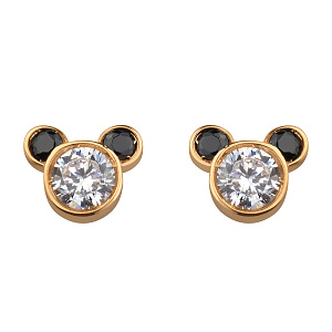 Золоті сережки з цирконіями (1б_с-271) картинка Золоті сережки з цирконіями (1б_с-271) фотографія