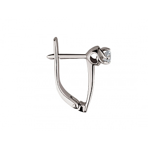 Золотые серьги с цирконием куб. (01-19113125) фотография