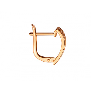 Золотые серьги с цирконием куб. (01-19246925) фотография