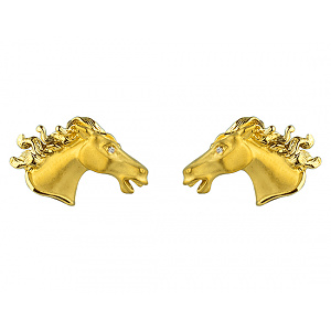 Золоті запонки з діамантами (01-19258225) фотографія