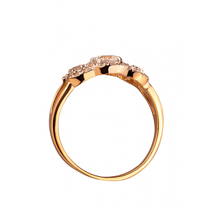 Золота каблучка з цирконієм куб. (01-200104725) фотографія