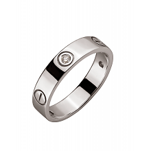 Золота обручка з діамантами