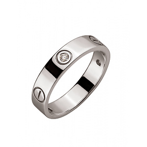 Золота обручка з діамантами (01-200323825) фотографія