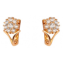 Золоті сережки з цирконієм куб. (01-200388325)