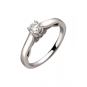 Золота каблучка з цирконієм куб. (01-200481225) фотографія