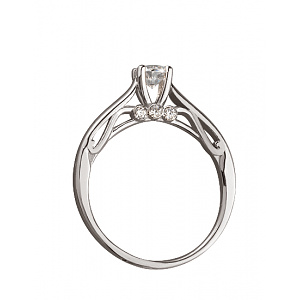 Золота каблучка з цирконієм куб. (01-200481225) фотографія