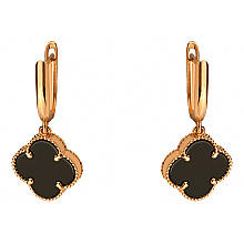 Золотые серьги с цирконием куб. (01-200581625)