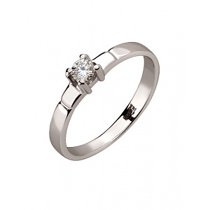 Золота каблучка з діамантом (01-200819325) фотографія