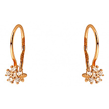 Золоті сережки з фіанітом (цирконієм куб.) (01-200867825)