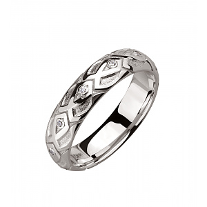 Золота обручка з цирконіями (2б_к-301) фотографія